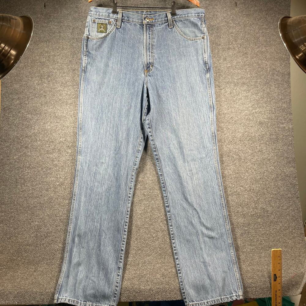 Cinch Green Label Jeans Men's 38X36 Actual (37X34) Blue Medium Wash Denim